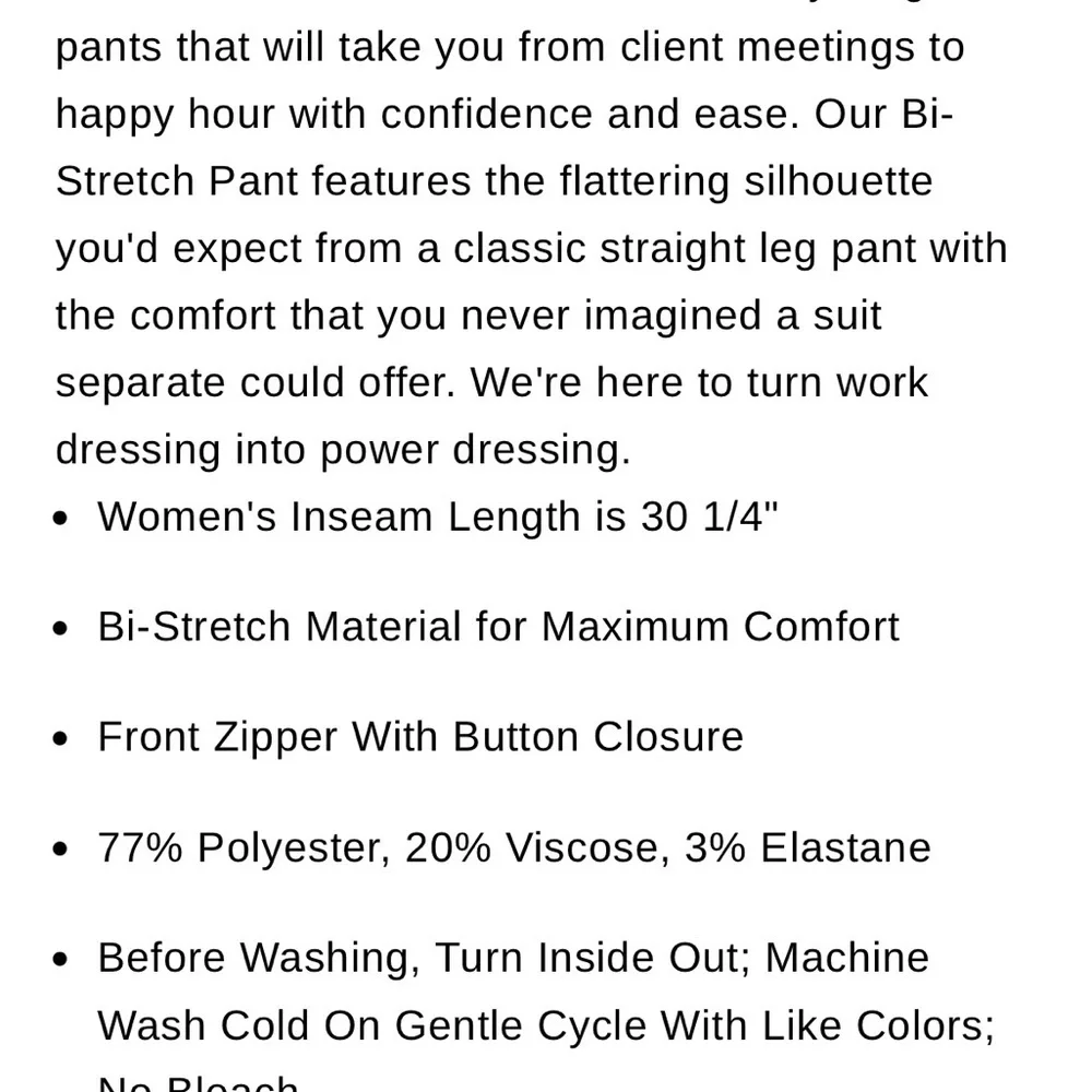 Jones New York Chic Camel Women's Straight Leg Pants